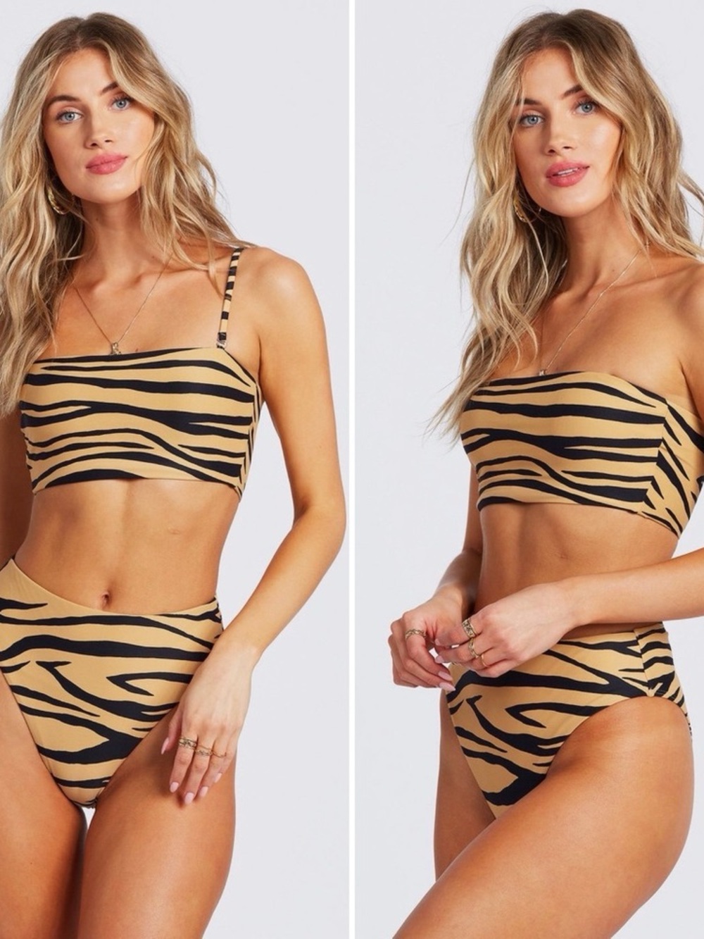 NEW NWT Billabong Wild Groove Sunny Tube High Rise Bikini Full Set